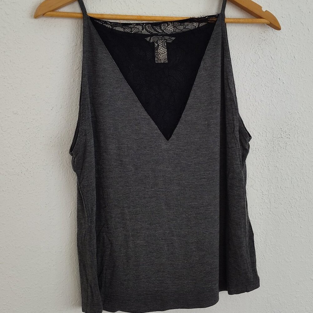 H&M, Cami Top, Scalloped Lace, L